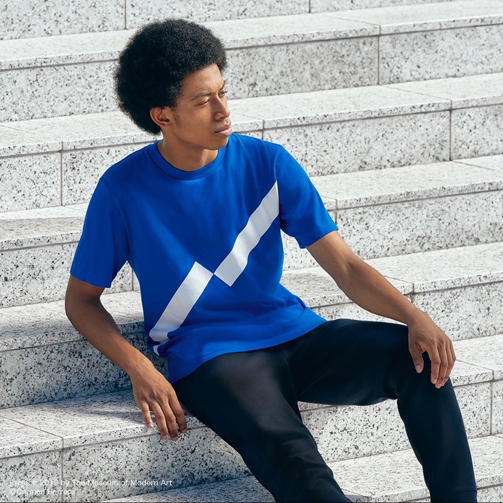 Uniqlo Blue Color and Rhythm Graphic Tee